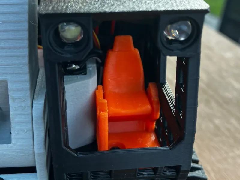 RC excavator seat