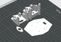 GEARBOX & FRAME ONLY - 0.08mm layer, 3 walls, 25% infill