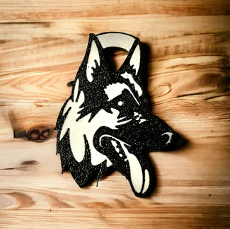 German Shepherd Dog Medal Keychain
