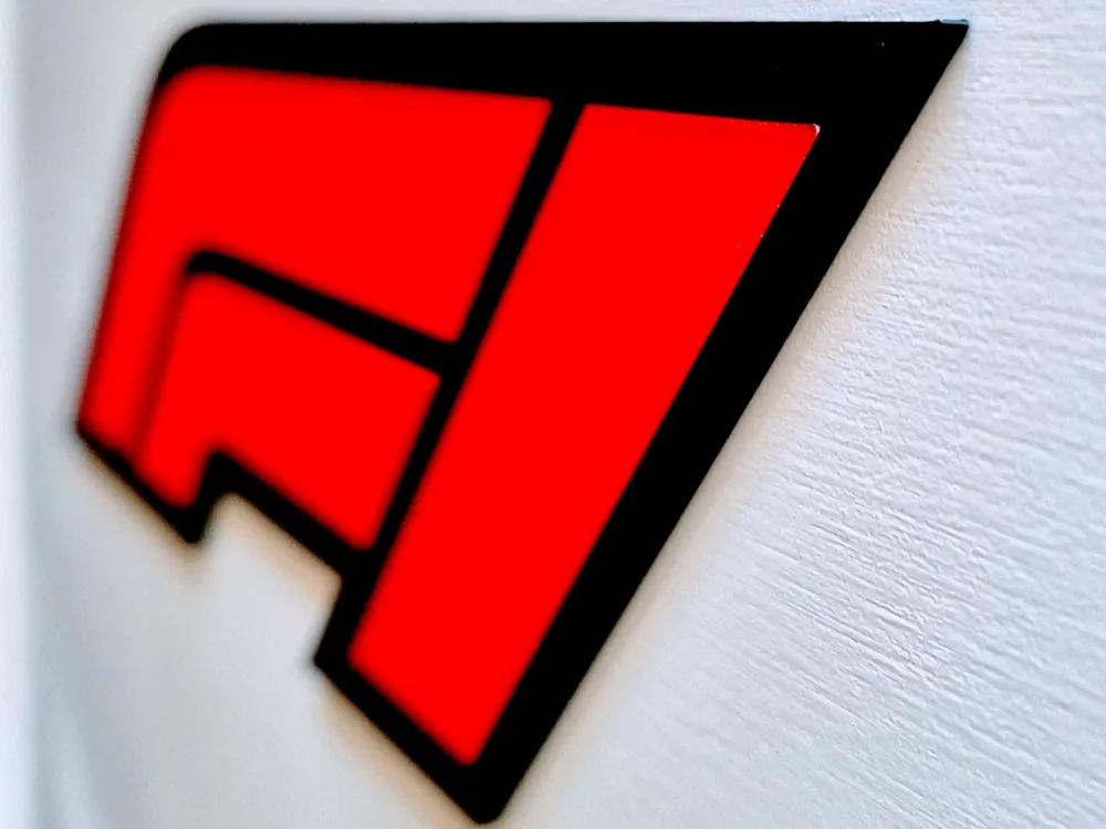 F1 Logo Bordered / Non-Bordered - Free 3D Print Model - MakerWorld