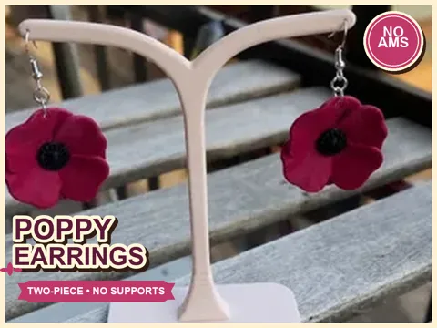 Soporte: Orecchini Papavero Pendenti | Fiore a Due Colori — referencia de MakerWorld