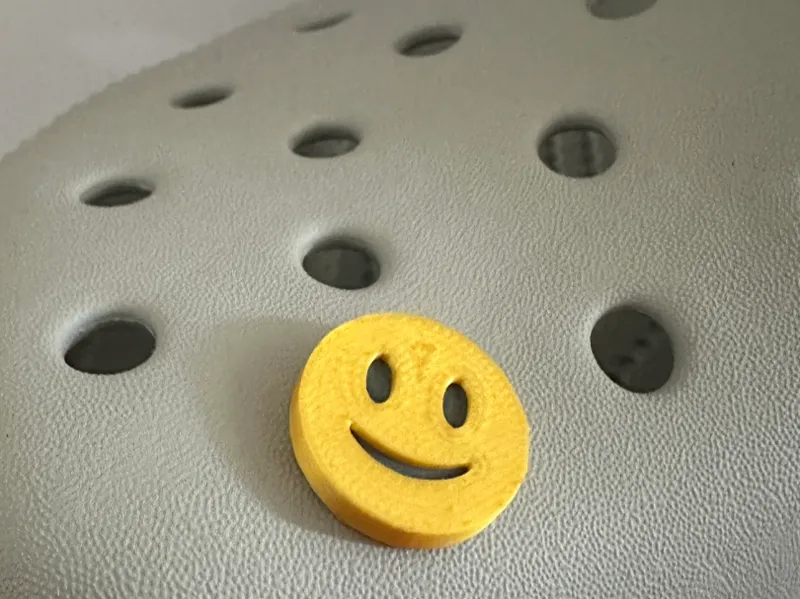 Smiley Face croc charm