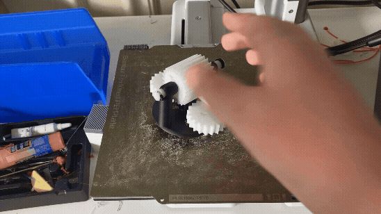 rack and gear torque mechanism