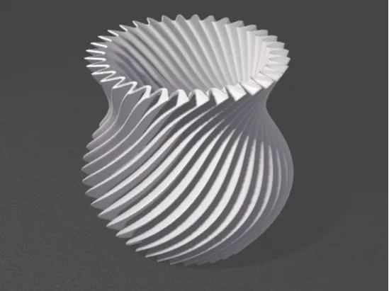 Vase spirale torsadé