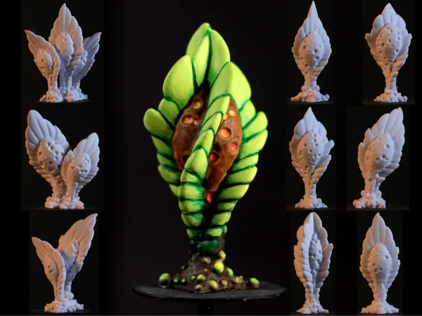 Lot de 10 plantes fantastiques pour socles de figurines