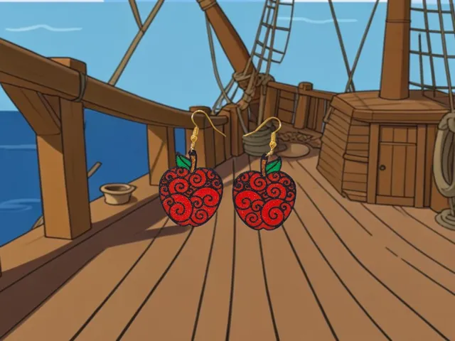 One Piece apple earrings