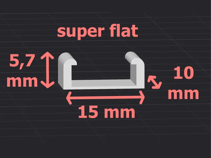 LED Streifen Halterung super flach für Kleber