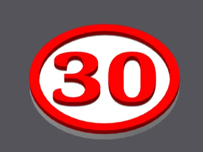 30 Birthday Cart Coin, Cart Coin with 30 Design