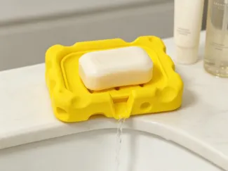 奶酪造型的肥皂盒沥水