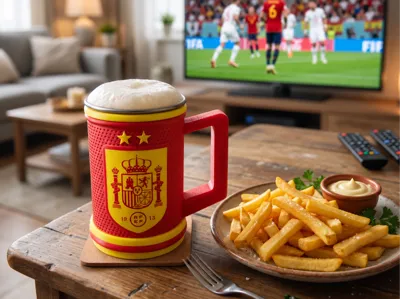 SPAIN BEER MUG 2 STARS (CHOP)