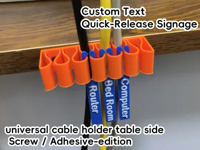 universal cable holder table side Screw / Adhesive