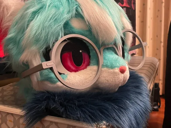 Lunettes rondes pour tête de fursuit