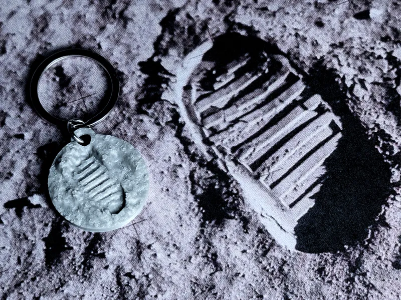 Buzz Aldrin Footstep Keychain