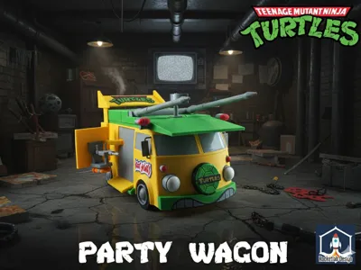 Ninja Turtles Party Wargon (Turtle van) Coin Bank