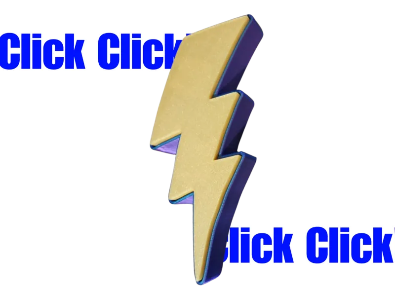 Lightening Bolt Clicker Buttong