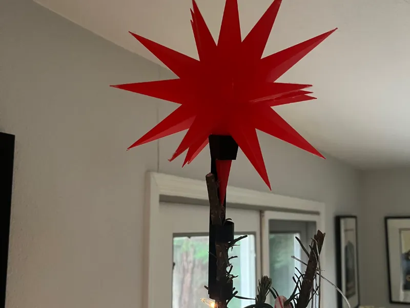 Moravian Star Christmas Tree Topper Holder