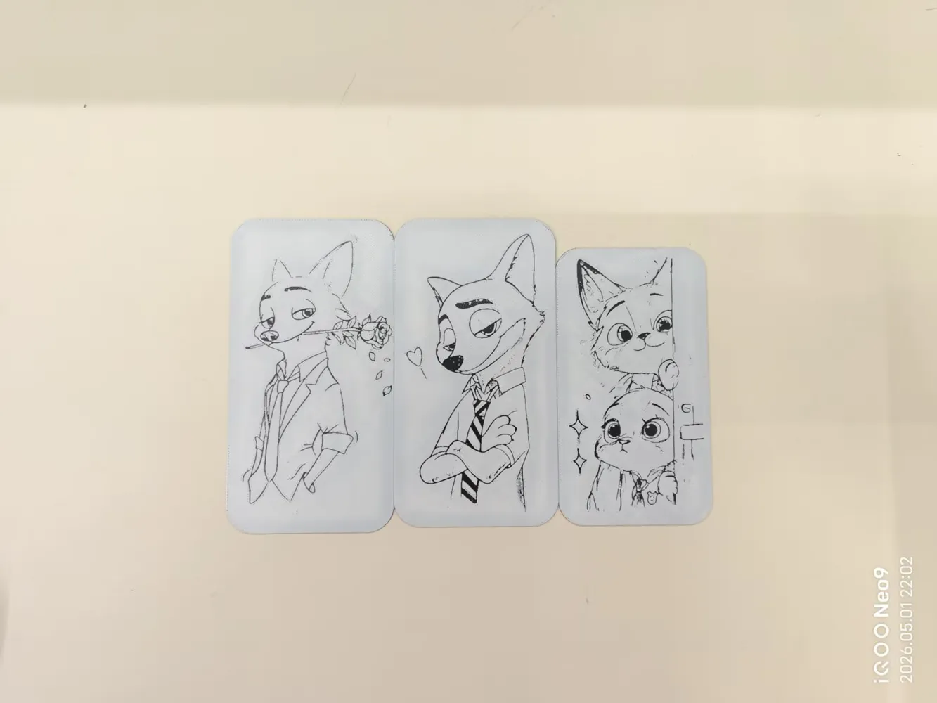 Zootopia Nick Judy Bookmark Black and White - Free 3D Print Model ...