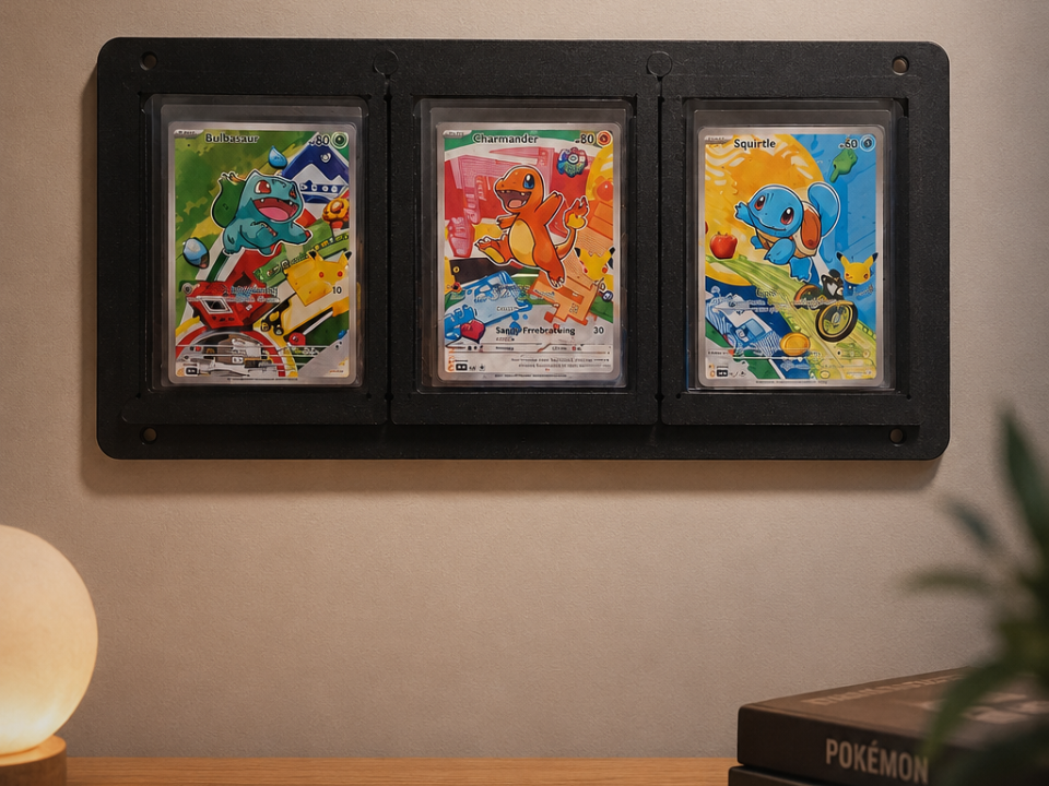 Pokémon TCG Wall Display Frame – 1x3 Card Holder