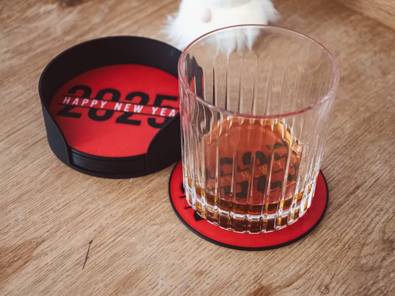 Happy New Year 2025 coaster