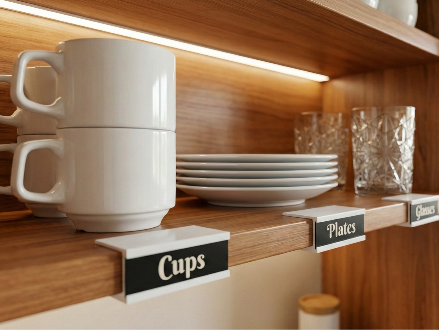 Parametric Shelf Label Holder with Text Plate