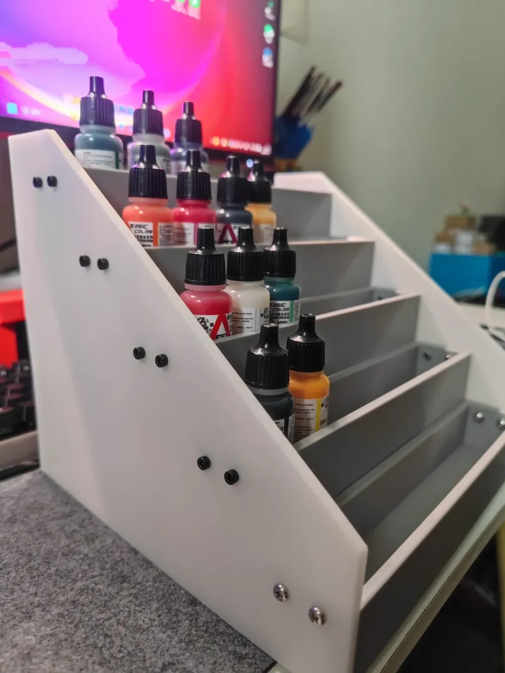 Shopee Paint Rack Paint Box & Paint Rack by 顽模 - MakerWorld