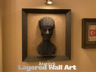 Atatürk Layered Wall Art