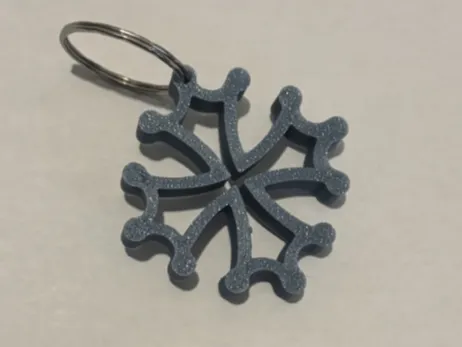 Porte-clés croix occitane