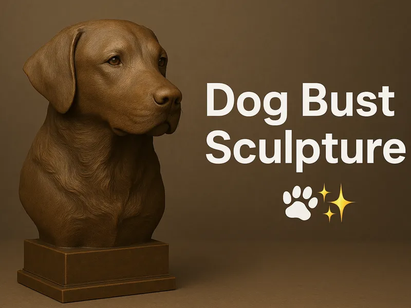 Loyal Companion – Dog Bust Sculpture 