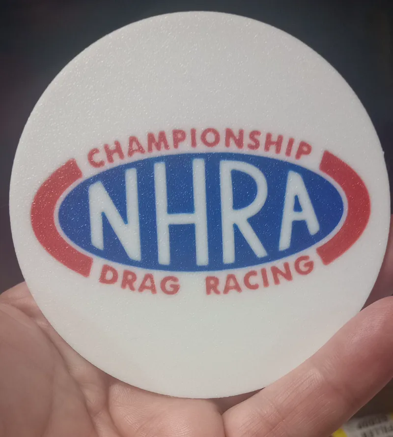 NHRA logo Coasters WHITE BG