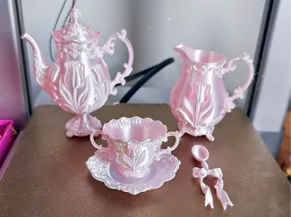 洛可可宫廷风茶具郁金香花信