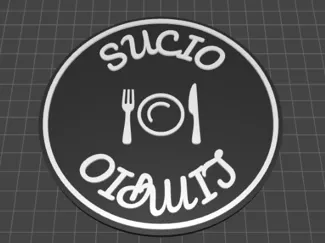 Sucio - limpio sign for Dishwasher / Lavavajillas