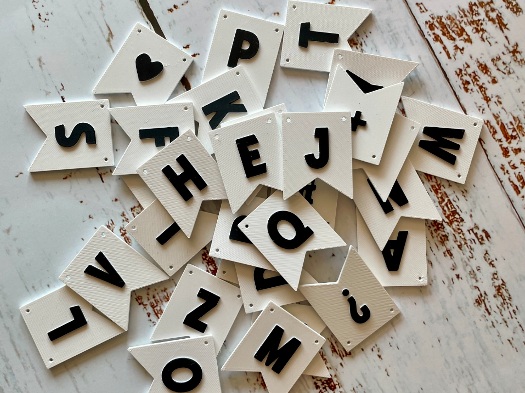 Wimpel-Buchstaben – Alphabet zum Selbstgestalten - 1