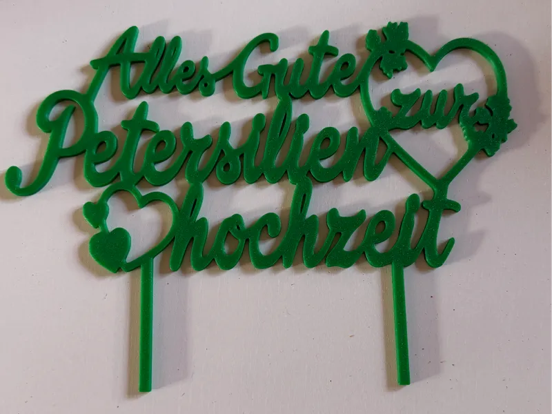 Petersilienhochzeit Cake Topper