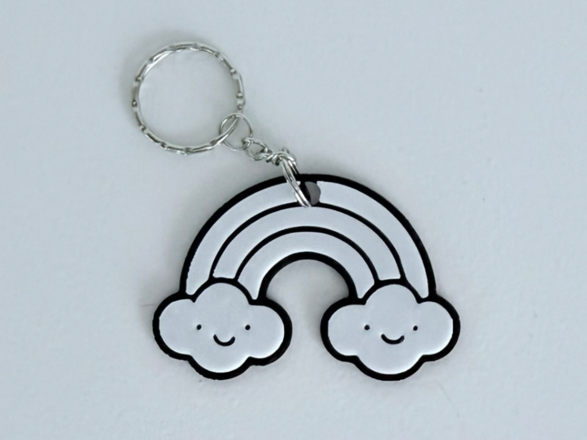 Rainbow Cloud Keychain