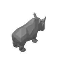 Rhinocéros mignon low poly — photo 3