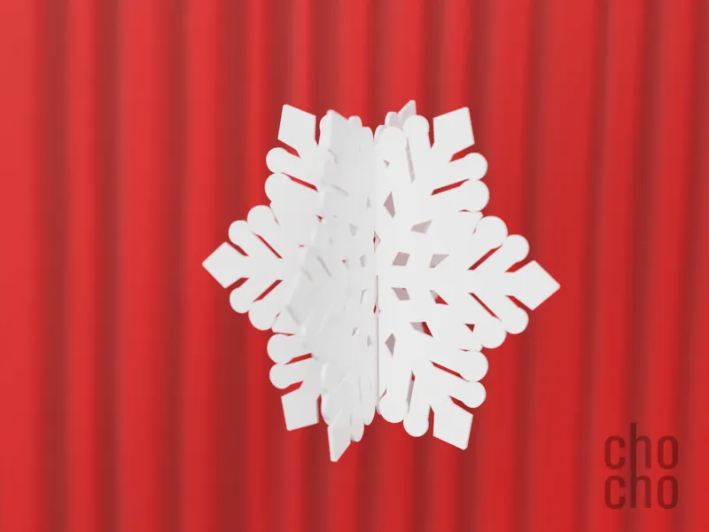 Snowflake Collection 3D Ornament 04