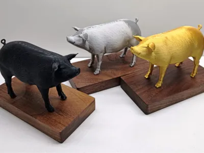 realistic and textured pig