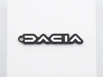 Dacia Logo Keychain - Tortoiseshell Pattern