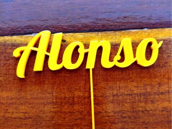 Topper de gâteau prénom Alonso