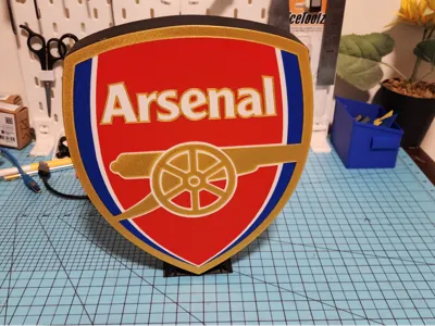 Arsenal FC lightbox with stand