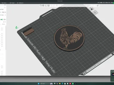 Rooster Coaster line art