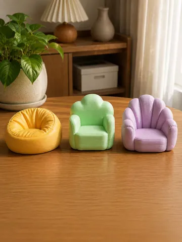 Modelo para impresión 3D: 微缩可爱沙发 — vista de referencia 2