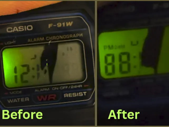 Casio F91-W Backlight Diffuser