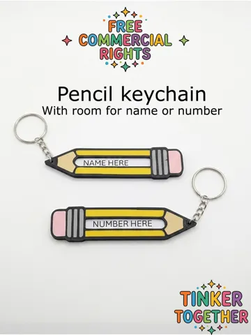 Llavero: Pencil keychain - customisable - free to sell — vista de referencia 2
