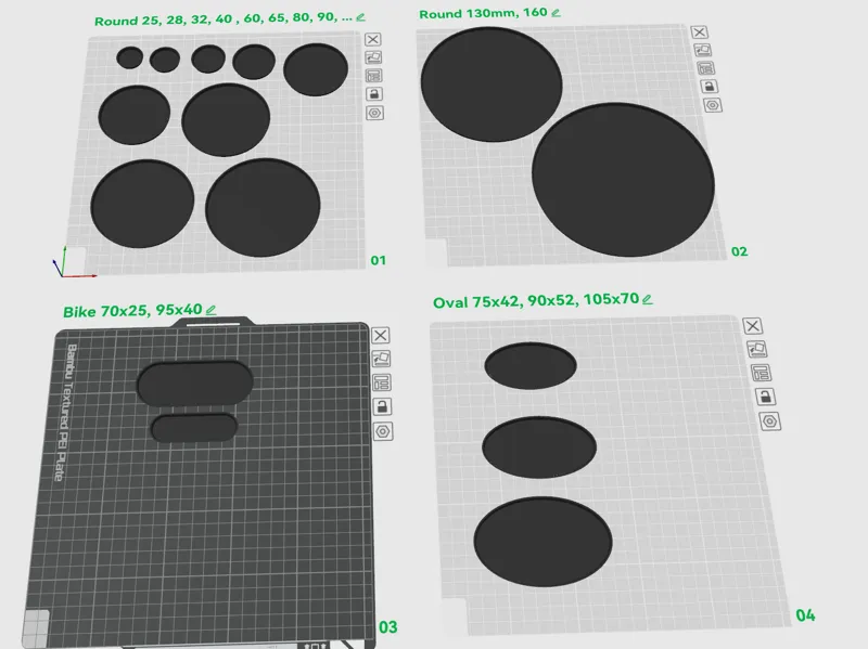 All warhammer 40K base (round, oval, bike)