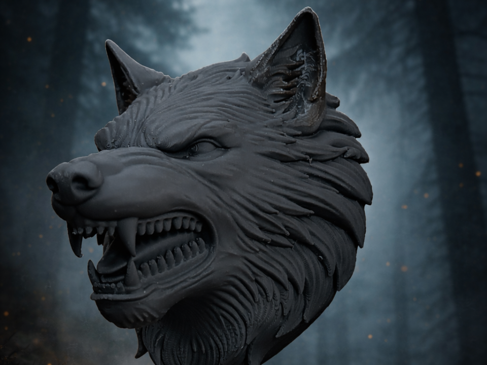 Wolf Head Wall Decoration