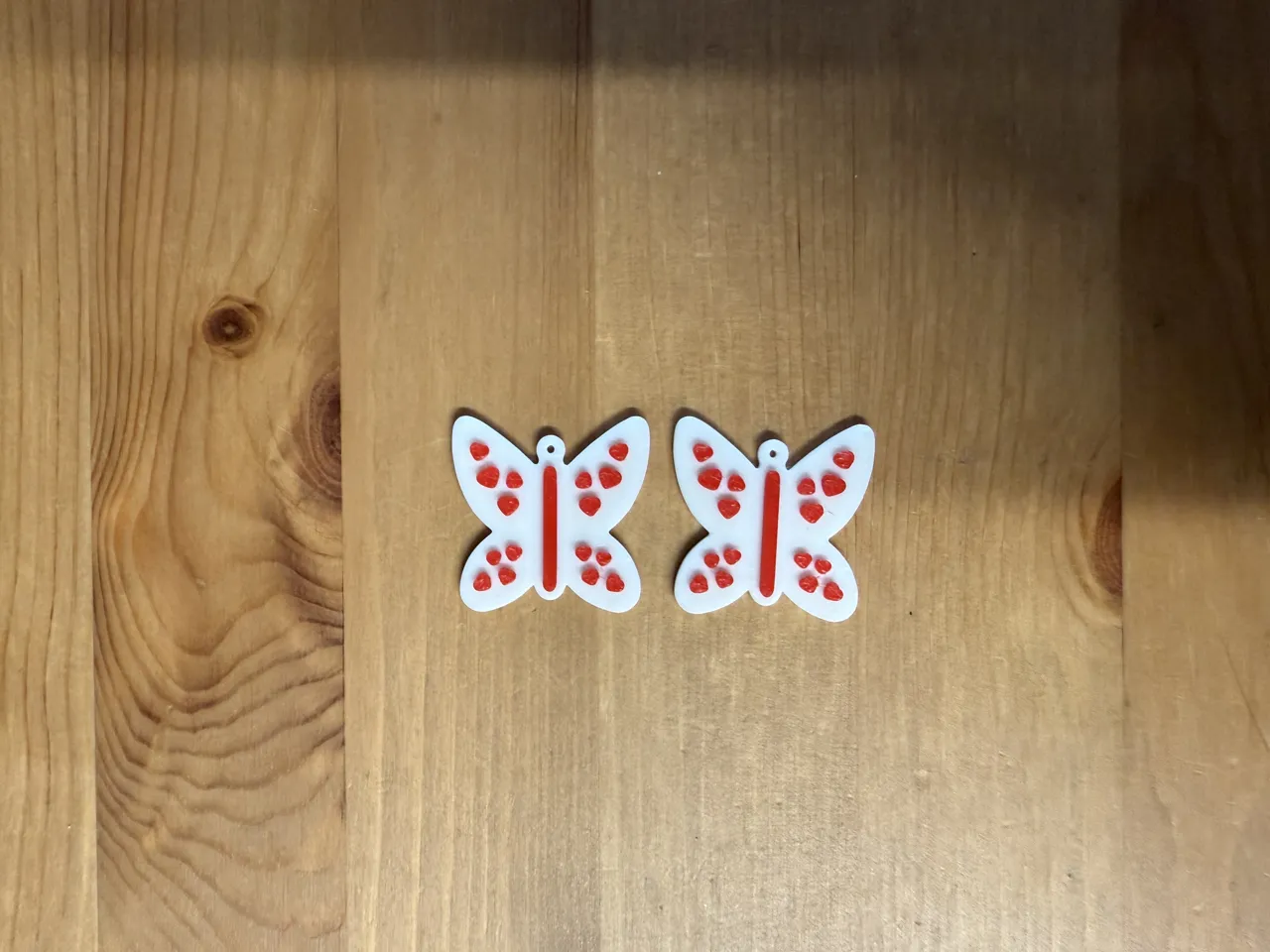 Butterfly earrings view 2