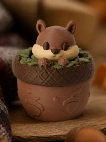Objeto manipulable: Acorn Squirrel Clicker Toy Cute Fall Fidget — vista de referencia 2