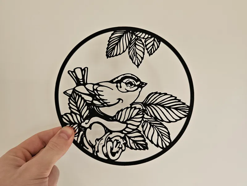 Wall Art Bird | Line Art 3D