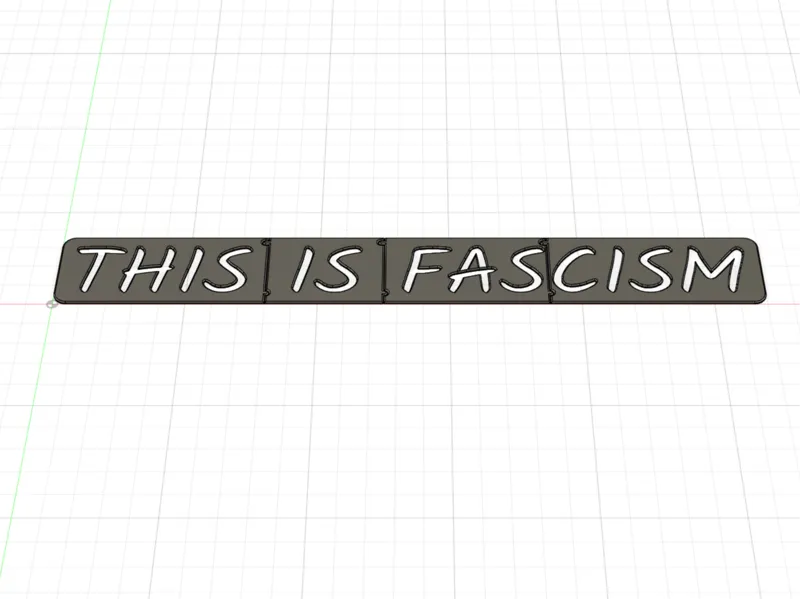 This is fascism 2.5in sign/poster stencil